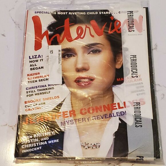 NEW Interview Magazine Jennifer Connelly Feb 2004 Factory Sealed - Picture 1 of 4